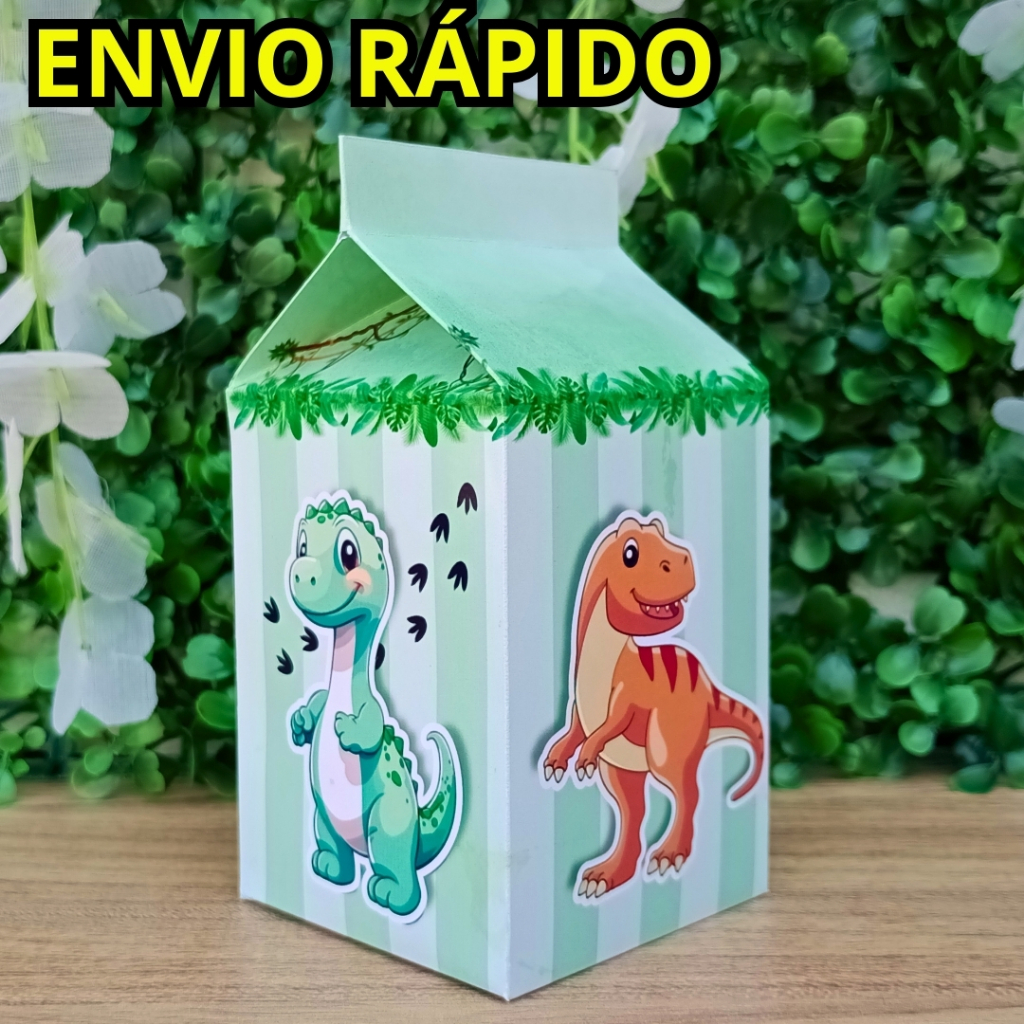 DINOSSAURO caixa milk • kit festa aniversário decoração • lembrancinha personalizada S/NOME jurassic