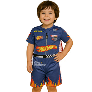 Macacão Hot Wheels Menino Infantil Fantasia Festa Escola Presente em Oferta na Shopee