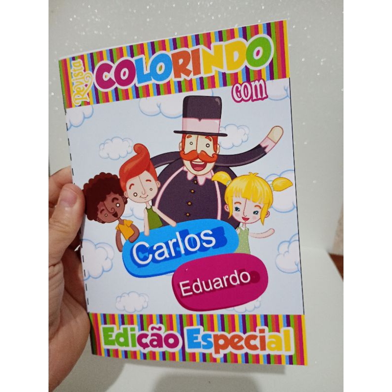 livrinho colorir mundo bita lembrancinha personalizada/ livrinho de colorir capa brilhosa personalizado