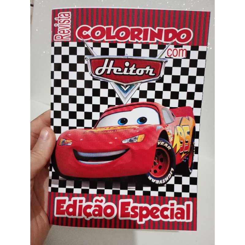 livrinho de colorir carros Disney lembrancinha personalizada/ livrinho de colorir capa brilhosa personalizado