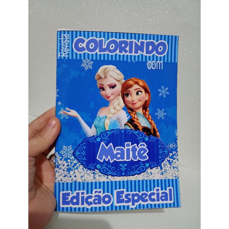 livrinho de colorir Frozen lembrancinha personalizada/ livrinhos de colorir capa brilhosa personalizada