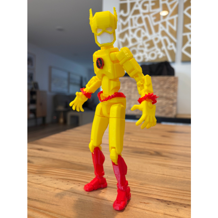 Boneco Dummy 13 Flash / Flash Reverse Super Herói Brinquedo Articulado Opção Montado e Desmontado