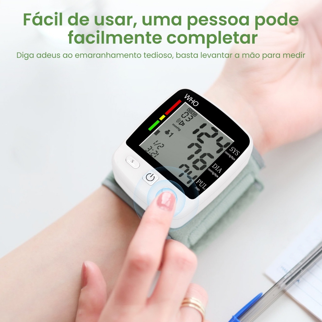 Detalhes do Medidor de Pressão arterial inteligente com armazenamento de dados e detecção de frequência cardíaca, medição rápida