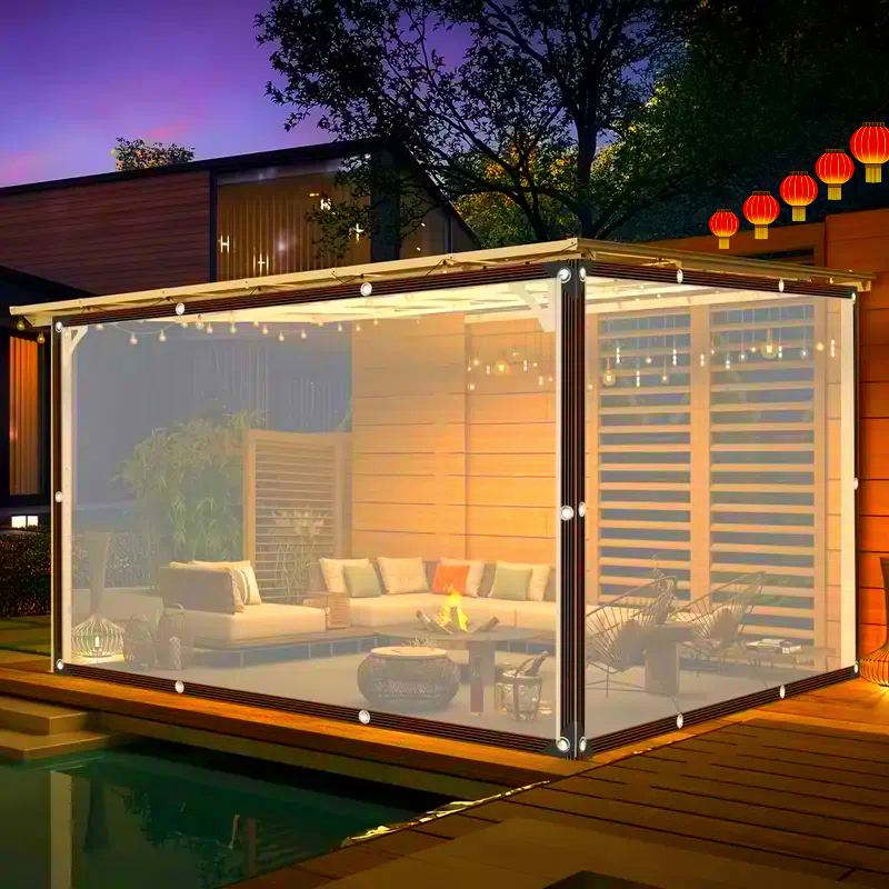 Lona Transparente Impermeável Durável | Rede De Proteção Solar , Tela De Jardim E Capas Para Móveis Dossel Externo À Pro