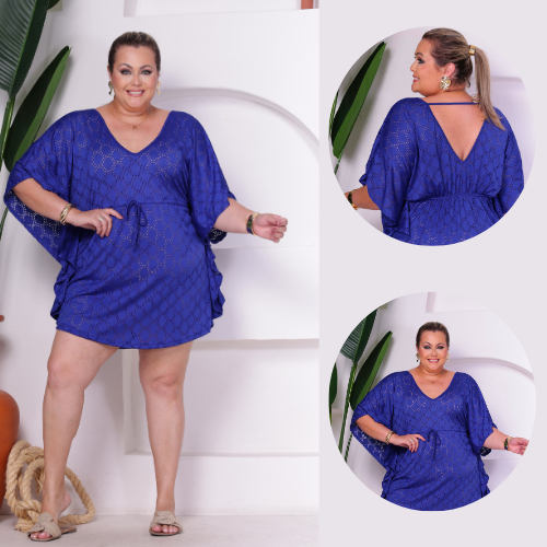 SAIDA DE PRAIA LESE COM ELASTANO LUXO BLOGUEIRA CANGA PLUS SIZE GG G1 G2 G3 G4