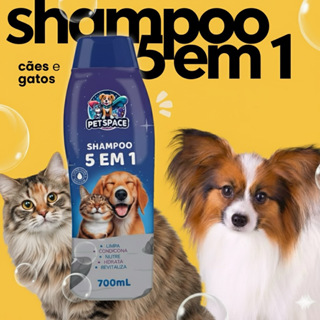 SHAMPOO PARA CAES E GATOS 700mL - PET SPACE - 5 EM 1 em Oferta na Shopee