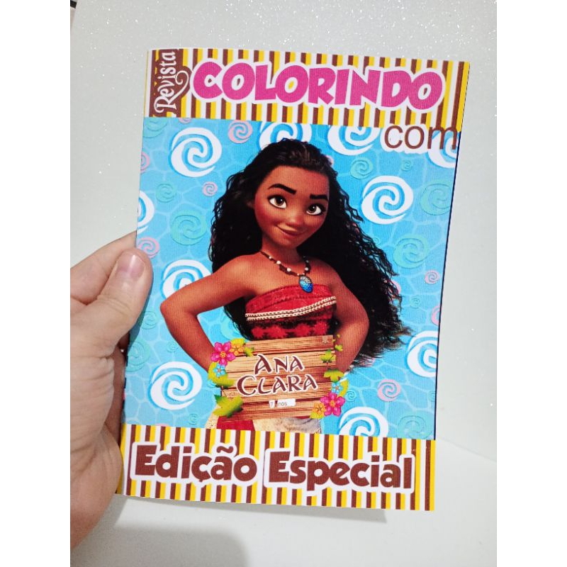 livrinhos de colorir Moana lembrancinha personalizada/ livrinhos de colorir capa brilhosa personalizado
