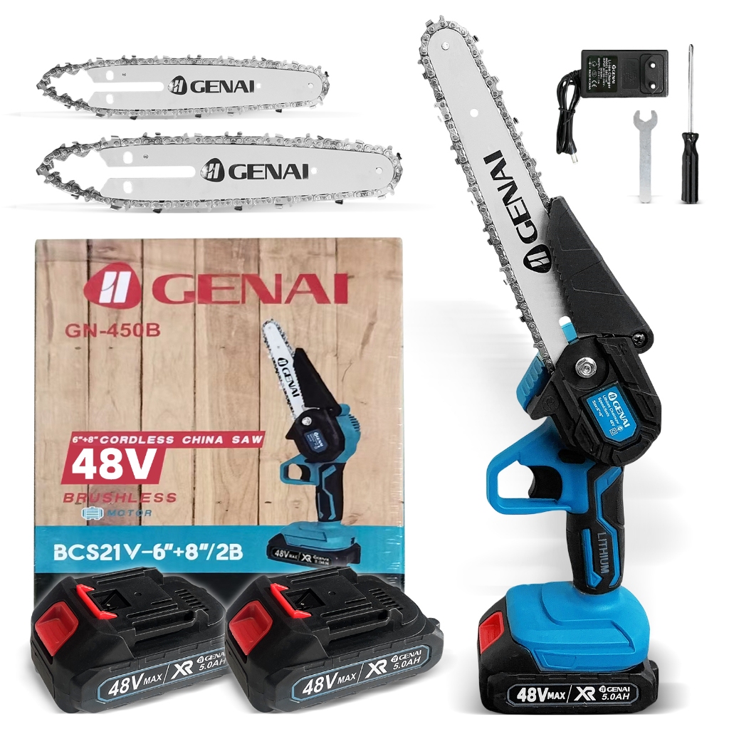 Motosserra 48v Elétrica 6 E 8 Polegadas Com 2 Baterias Maleta Transporte em Oferta na Shopee