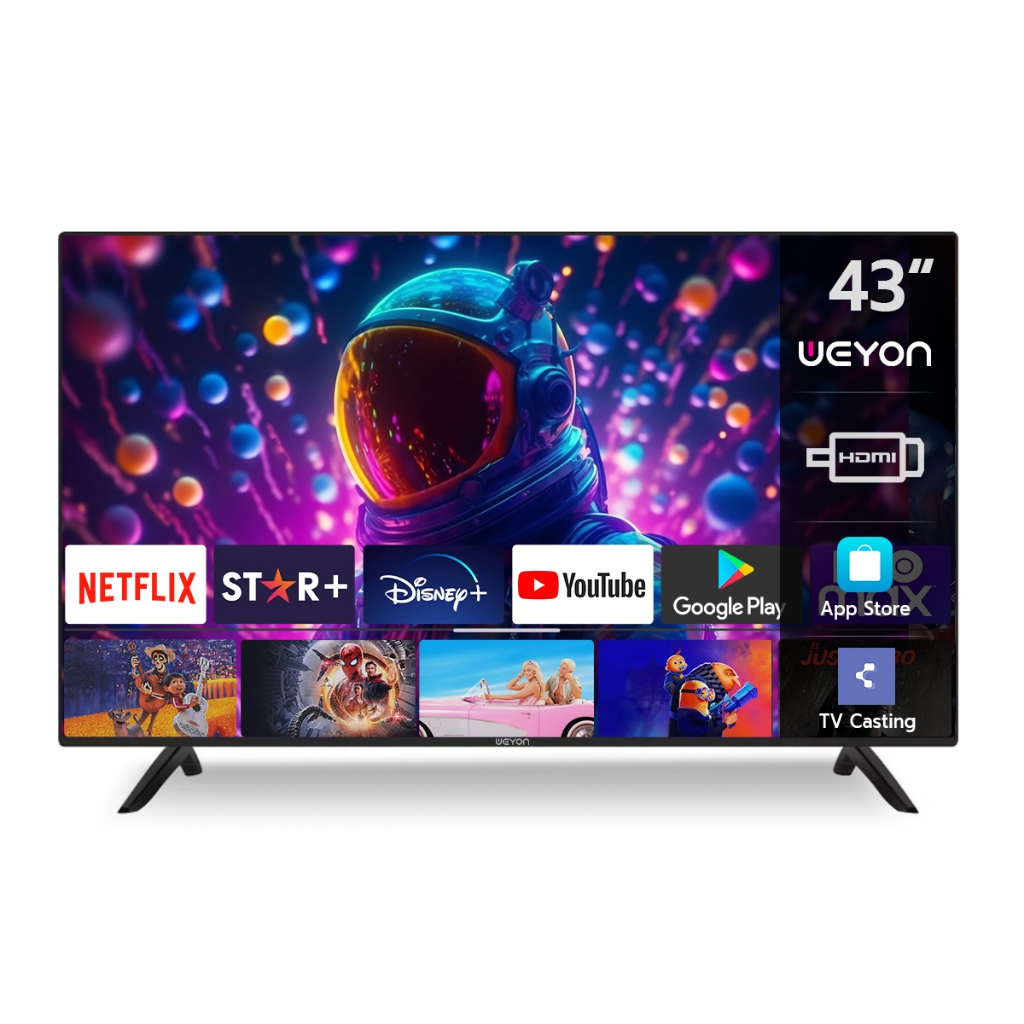 Smart Tv 43'' LED FHD USB HDMI Wi-fi Weyon 43wdsnbx Wi-fi