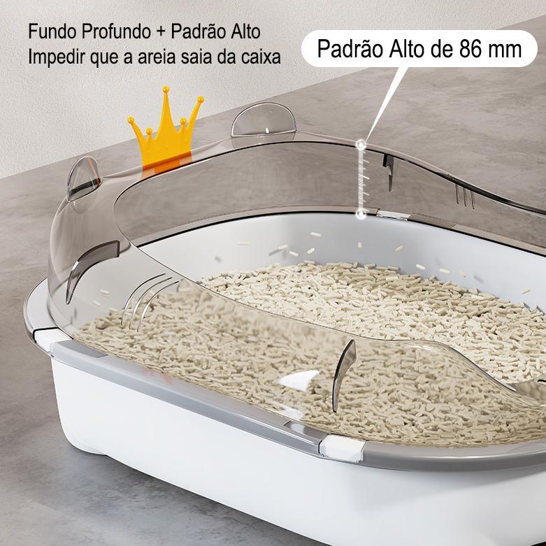 MIW Caixa de Areia para Gatos Grande Bandeja com Bordas Altas para Evitar Vazamentos