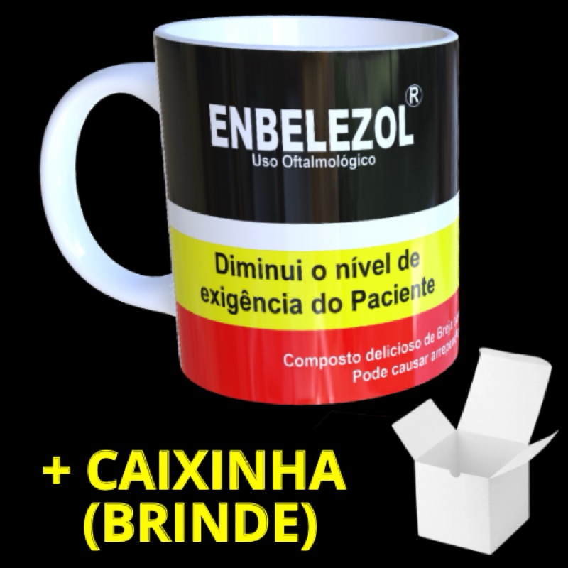 CANECA MODELO REMÉDIO ENBELEZOL TARJA + brinde