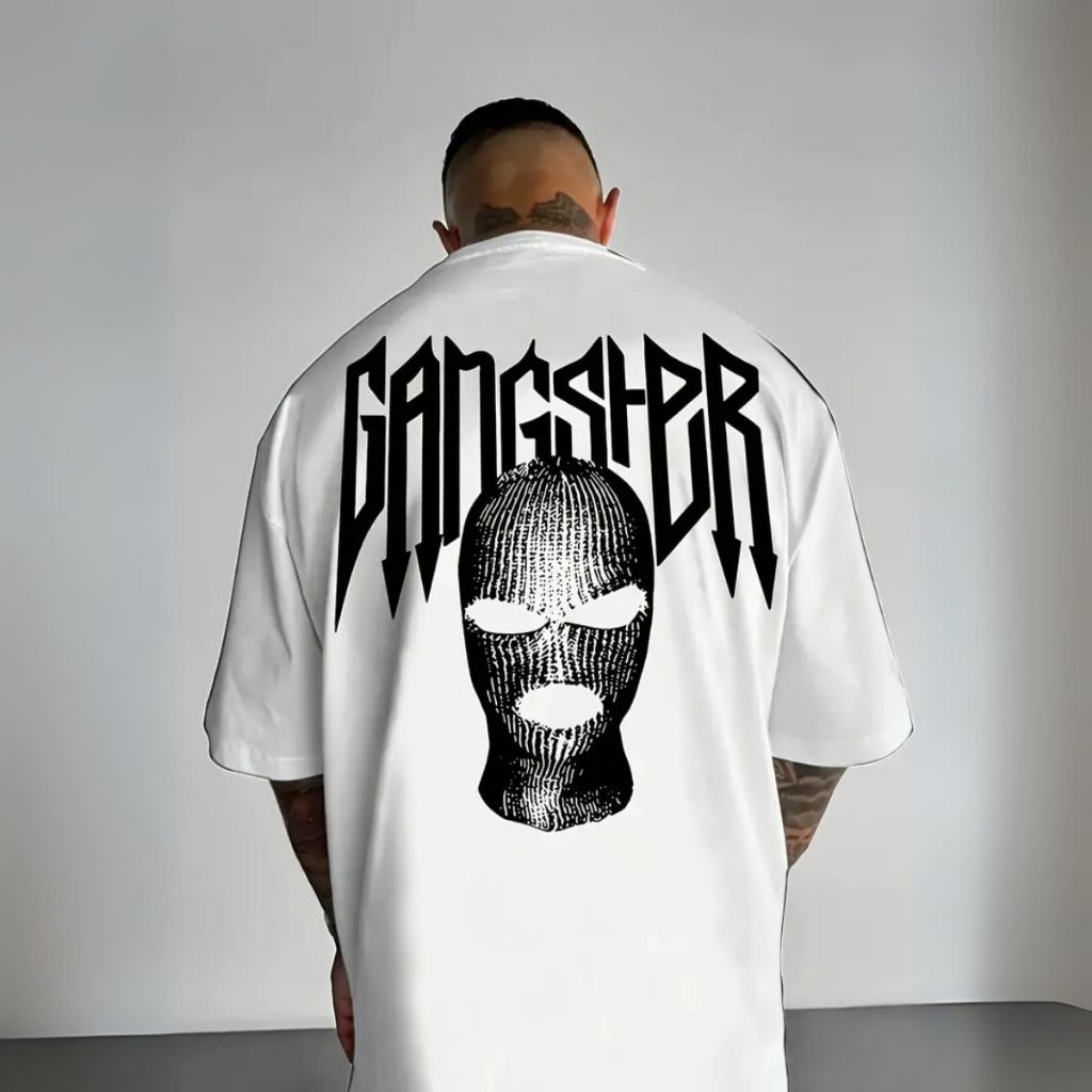 Camiseta Oversized Despojada Lançamento Top Gangster Streetwear Esportiva