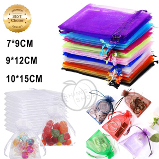 Kit 25/10/5 Saquinho Organza-Pouch Drawstring-Bags Sacos De Jóias Embalagem Noivado Decoração De Festa De Casamento em Oferta na Shopee
