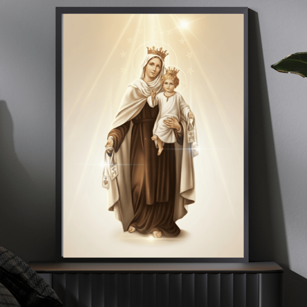 Quadro Nossa Senhora do Carmo Fé Católica Carmelita