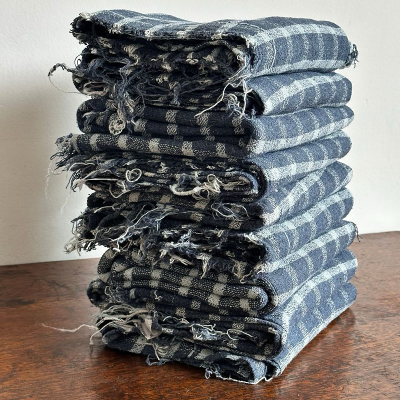 kit 10 Panos De Chão 45x75cm  Malha Dupla Quadriculado 100% Algodão Resistente