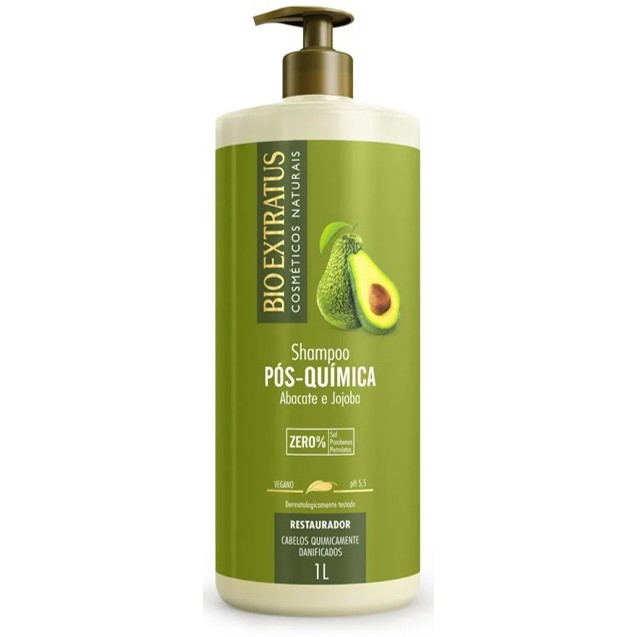 SHAMPOO PÓS QUIMICA 1L BIO EXTRATUS - RESTAURAÇÃO DE DANIFICADOS E RESSECADOS