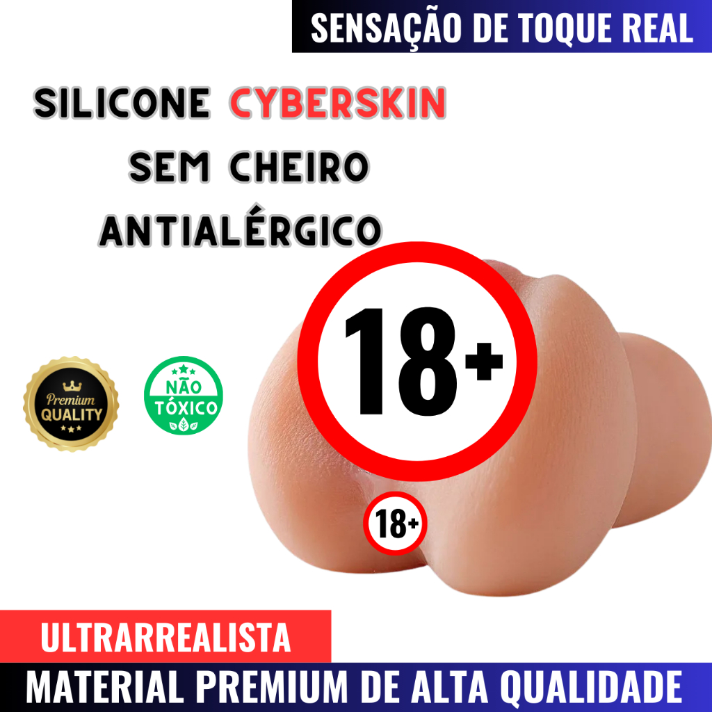 Masturbador Masculino Bunda Vagina Anus Super Realista Silicone Cyberskin