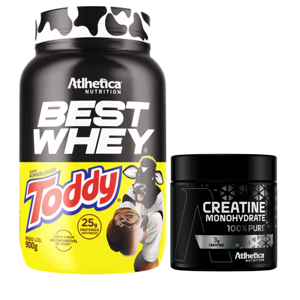 Best Whey Concentrado 900g + Creatina 100g - Atlhetica Nutrition