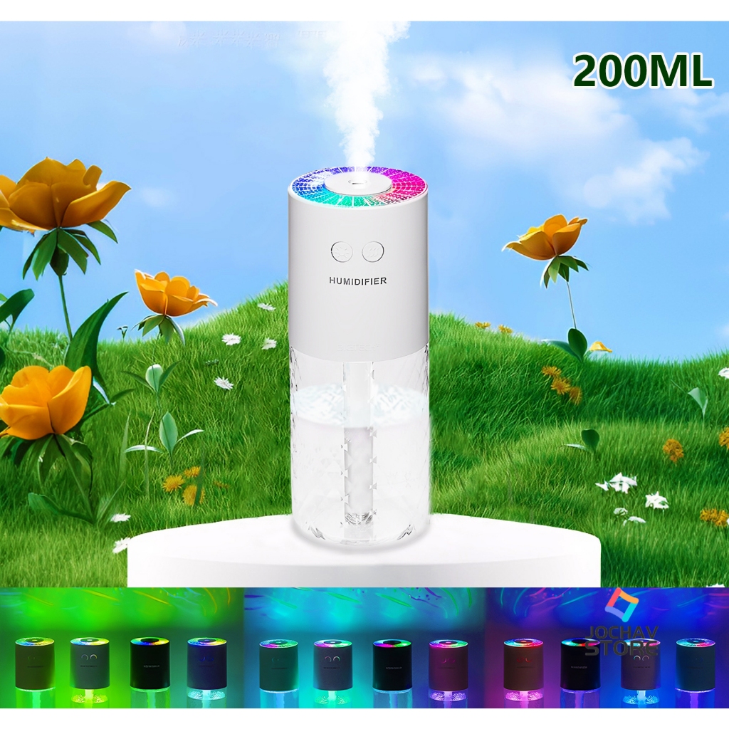 Aromatizador Purificador E Umidificador De Ar Carro Difusor Portatil Ultrassonico Humidificador De Ambiente 200ml