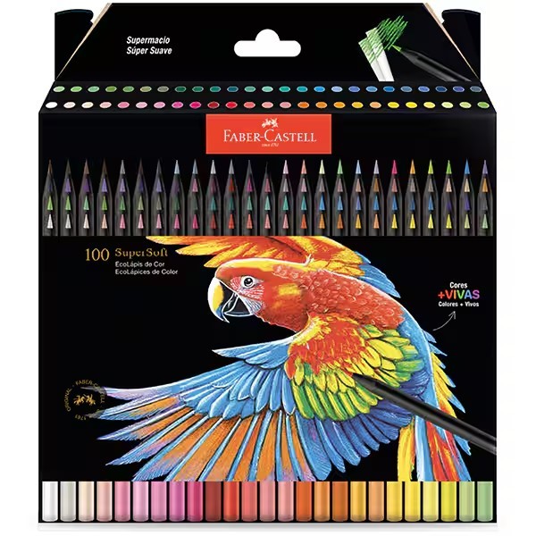 Lápis De Cor 100 Cores Supersoft Faber Castell Original