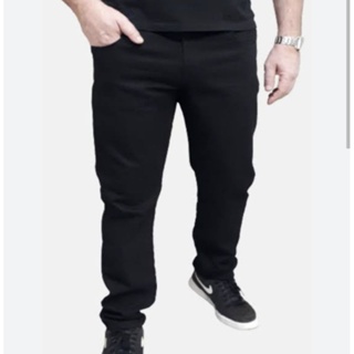 Calça Masculina Jeans Preta e azul Marinho com elastano 36 ao 60.Direto da Fábrica. em Oferta na Shopee