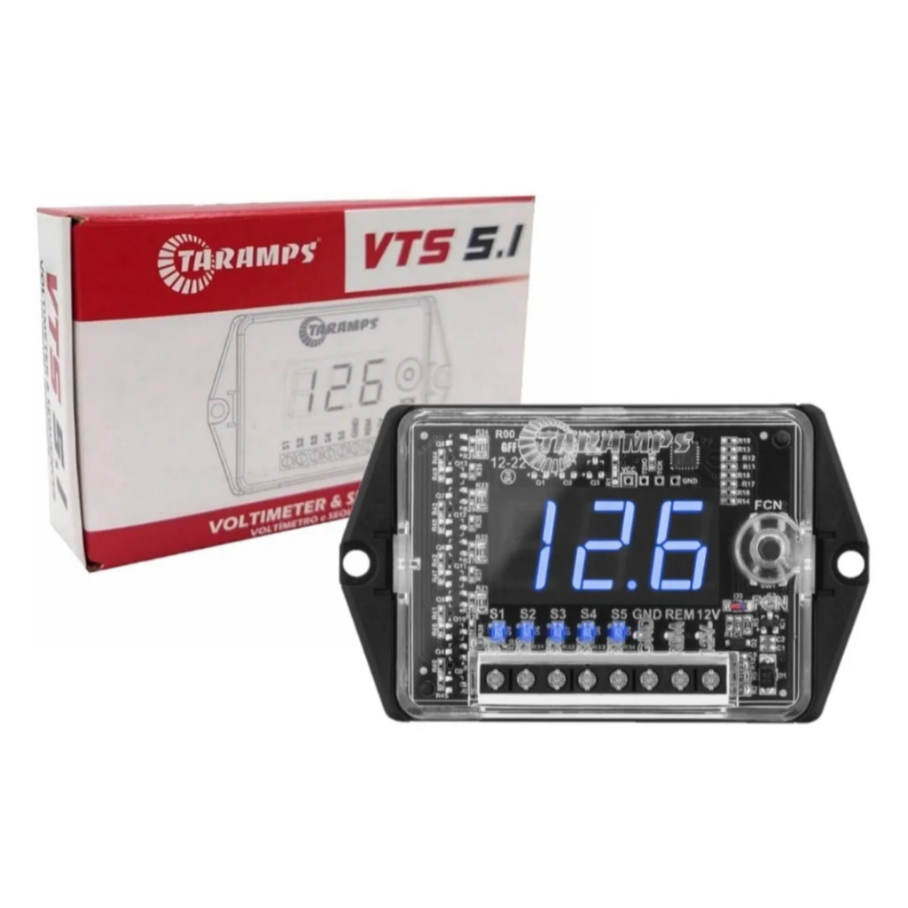 Voltímetro Automotivo Taramps Digital 5 Saídas Sequenciais Vts 5.1 Led Azul em Oferta na Shopee