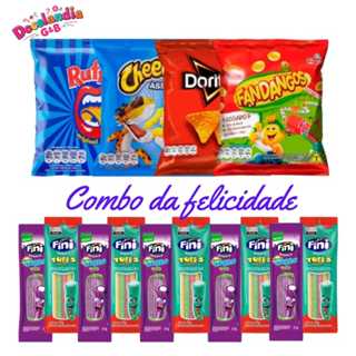 Kit  Elma Chips salgadinhos Ruffles+Fini (10 Pacotes Bala Fini + 10 Salgadinhos Elma Chips sortidos) em Oferta na Shopee
