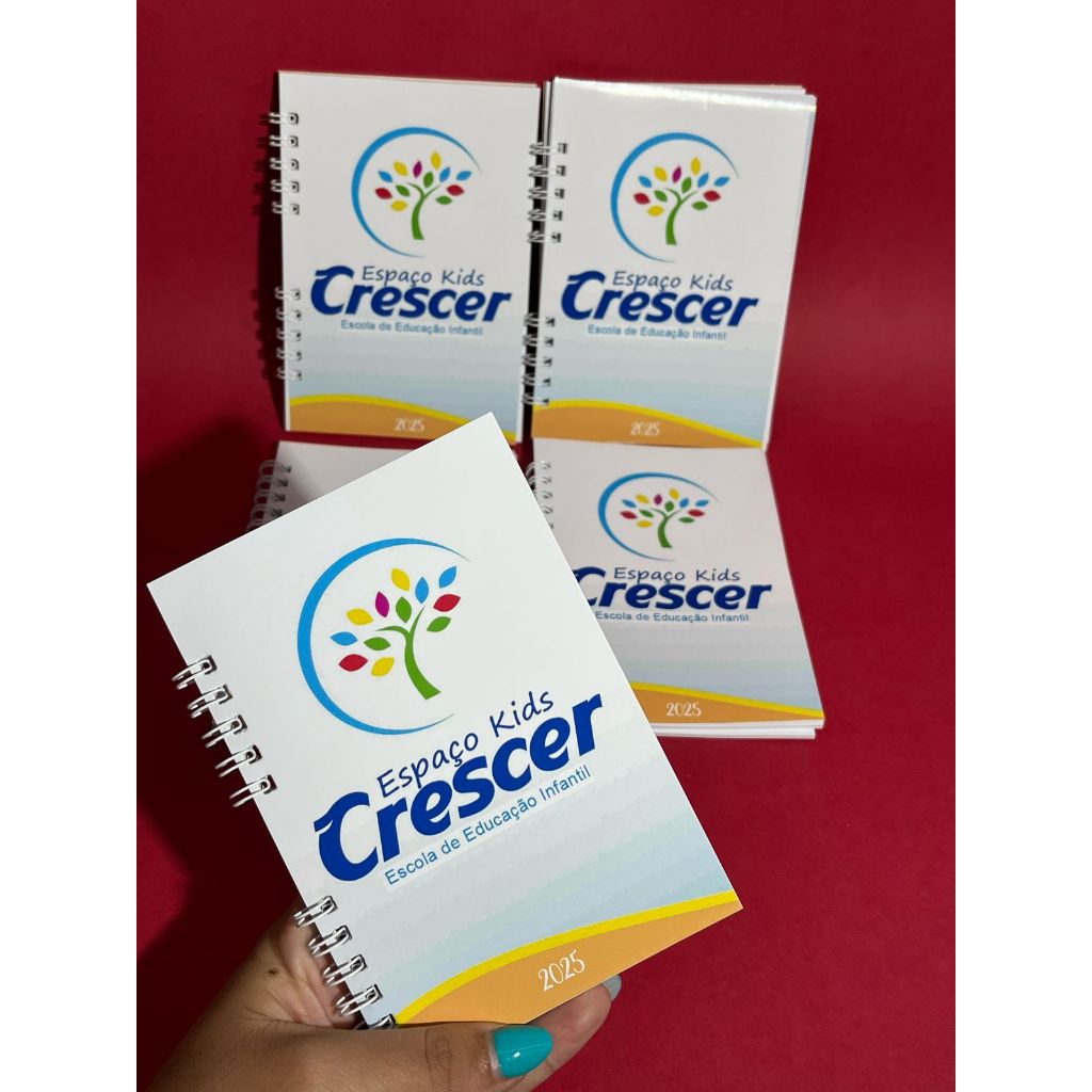 100 Mini Agenda - 10x15cm Personalizada para brindes personalizados festas infantis