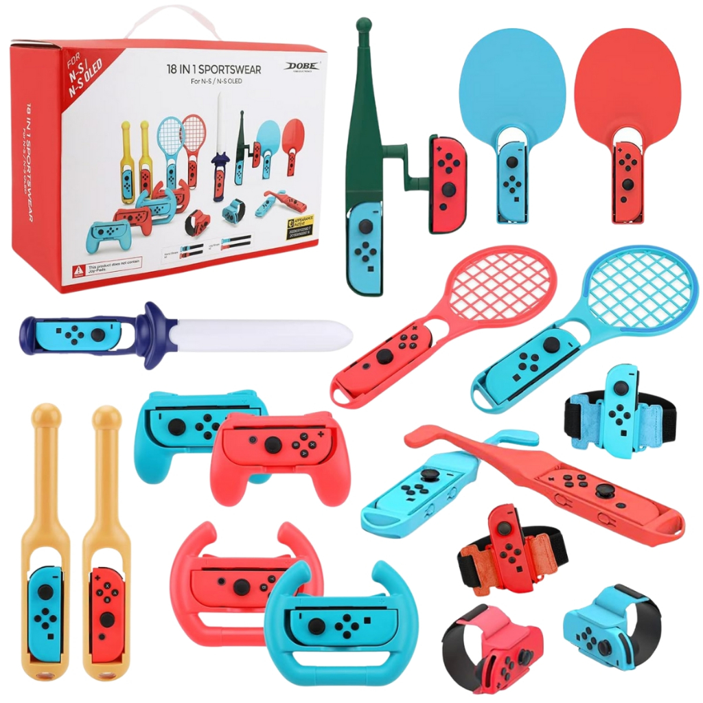 Super kit 18 em 1 Diversos Acessórios Pack Jogos para Nintendo Switch/Oled