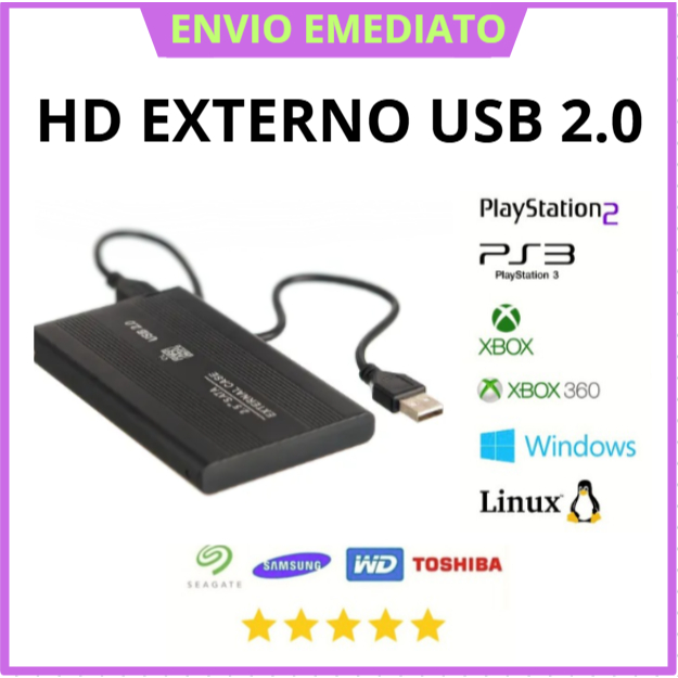 Hd Externo 500gb Sata 2.5 Portatil De Bolso Usb 2.0 Oferta