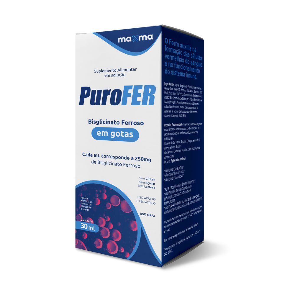 Purofer 30ml Bisglicinato Ferroso = Neutrofer Ferro- em Oferta na Shopee