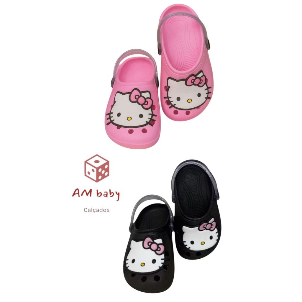 Sandalia Babuche Infantil Papete Confortavel Hello Kitty Meninas em Oferta na Shopee