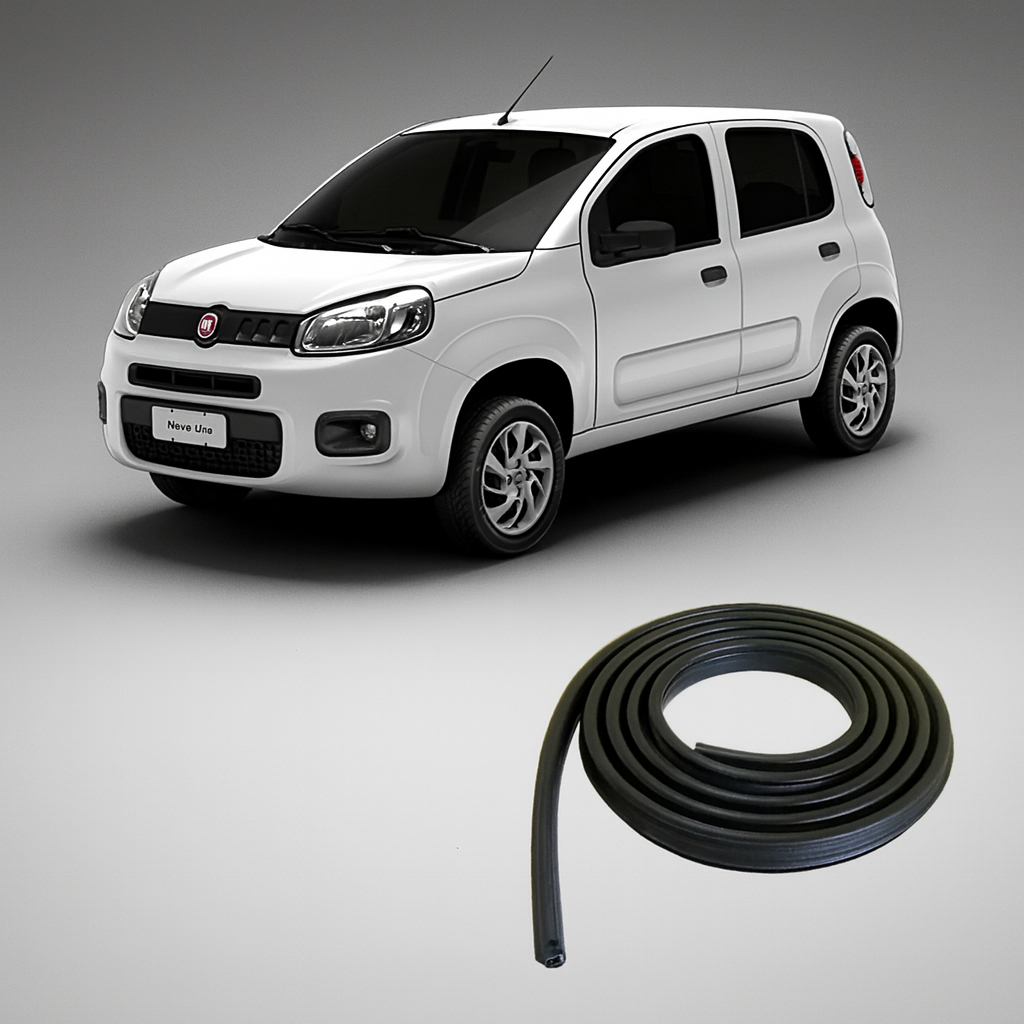 Borracha De Porta Traseira Preta Estriada Fiat Uno Vivace 4 Portas em Oferta na Shopee