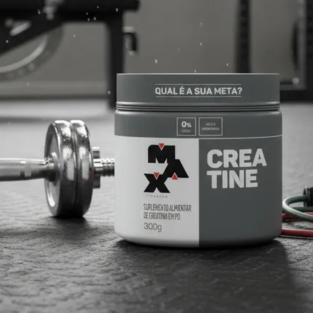 Creatina Creatine 100% pura Monohidratada pure Pote 300g  Max Titanium