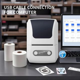 Mini Impressora De Etiquetas 58MM Bluetooth Para Celular PC Portatil-221 em Oferta na Shopee