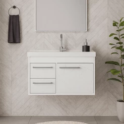 Gabinete para Banheiro 60cm MDF com Cuba