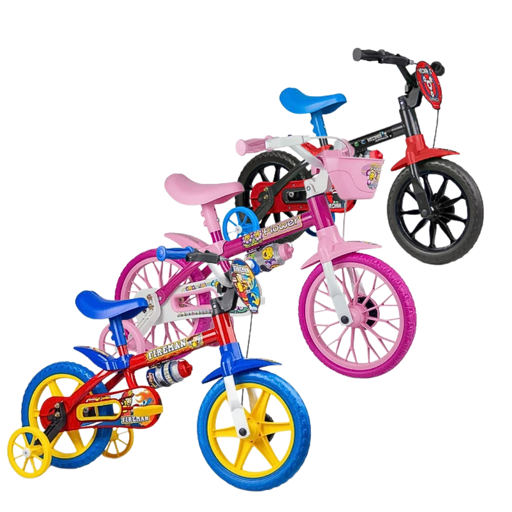 Bicicleta Infantil Nathor Aro 12 – Menino e Menina – Modelos Disney com Personagens em Oferta na Shopee