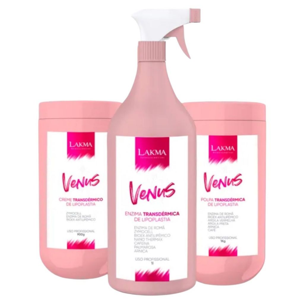 Kit Redutor Medidas Lakma Venus - Creme, Polpa E Enzima