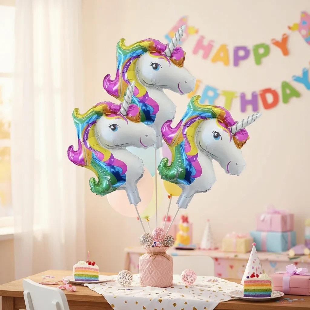 50 Mini Balão Unicórnio 35cm Festa Decoração Aniversário C90479 em Oferta na Shopee