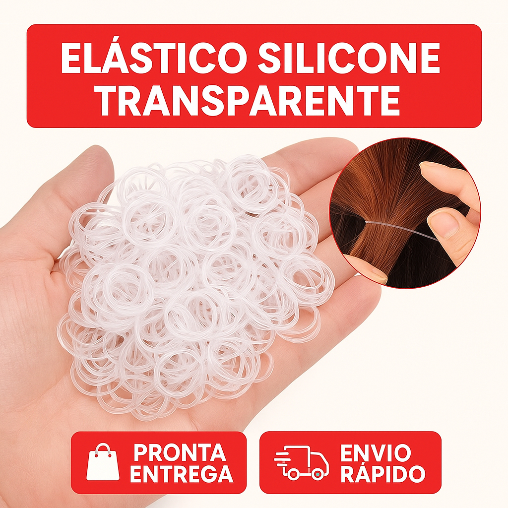 Elástico Transparente de Silicone -  Cabelo - Acessórios - Menina  - Infantil - Pet - Liguinha