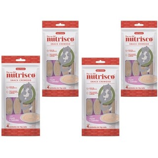 Kit 4 Nutrisco 56g cada Atum e Salmão Gatos - Como Churu