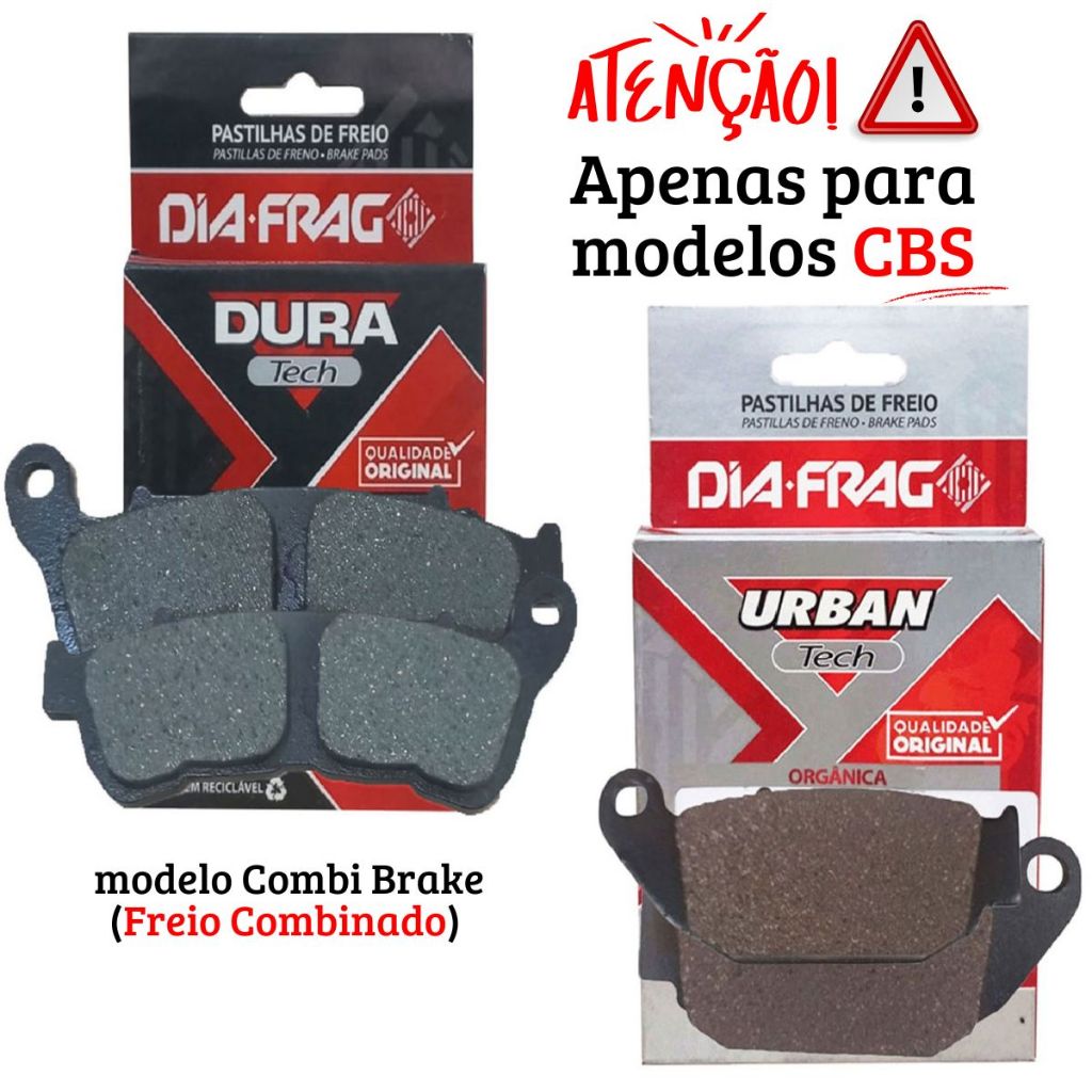 Kit Pastilhas de Freio Cb 250f Twister Combi Brake Diafrag em Oferta na Shopee