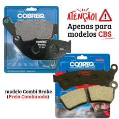 Kit Pastilhas de Freio Cb 300f Twister Combi Brake / Cb 250f Twister Combi Brake Cobreq