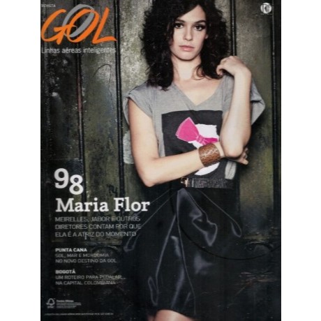 REVISTA GOL, DE MAIO DE 2010, COM MARIA FLOR NA CAPA.