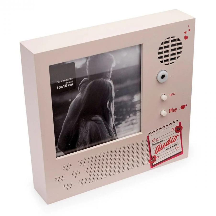 Porta Retrato Gravador Foto 10x10 Presente Decorativo Manda um Áudio Imaginarium em Oferta na Shopee