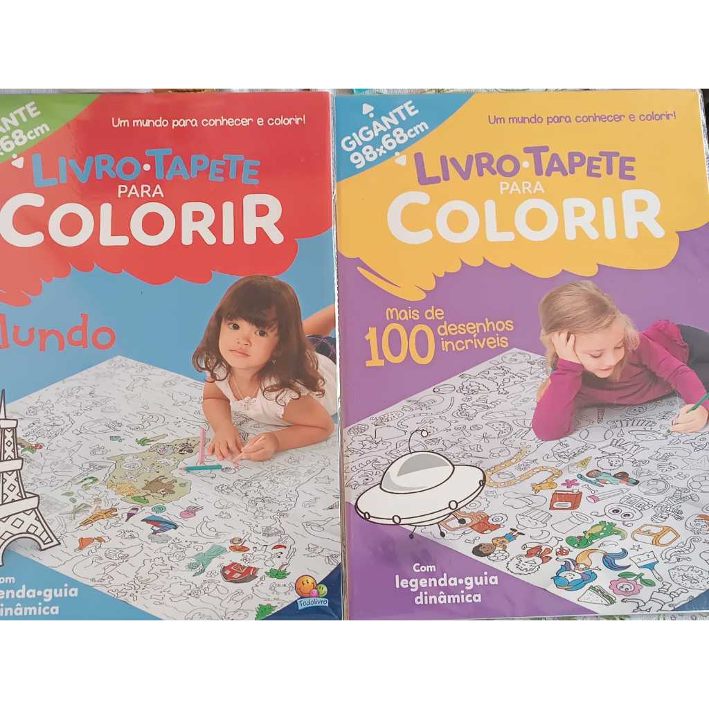 Livro Tapete Para Conhecer E Colorir: Mundo=gigante 98x68cm