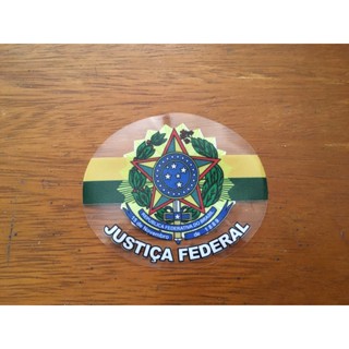 Adesivo Justiça Federal transparente para vidro uso interno em Oferta na Shopee