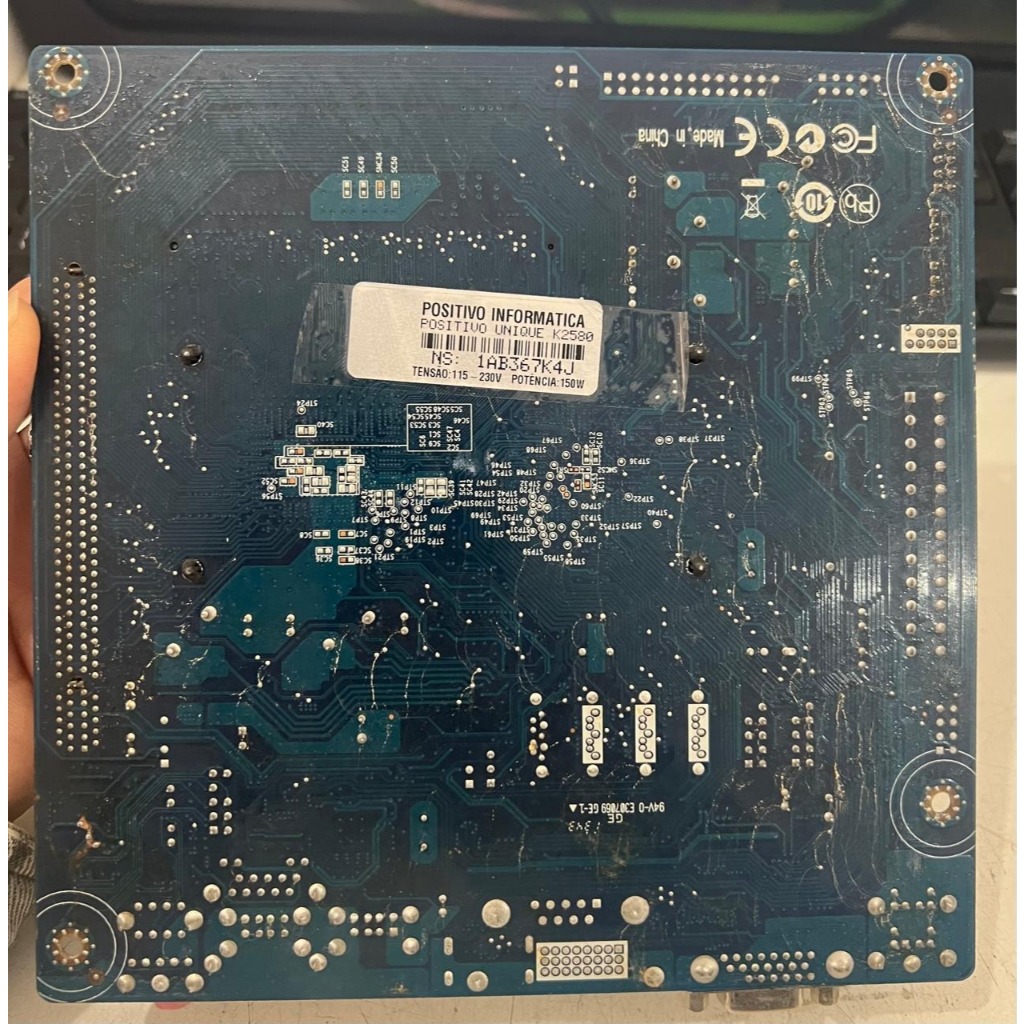 PLACA MÃE  ECS MINI ATX NM70 V:1.0-PROCESSADOR NA PLACA DDR3 (USADA)
