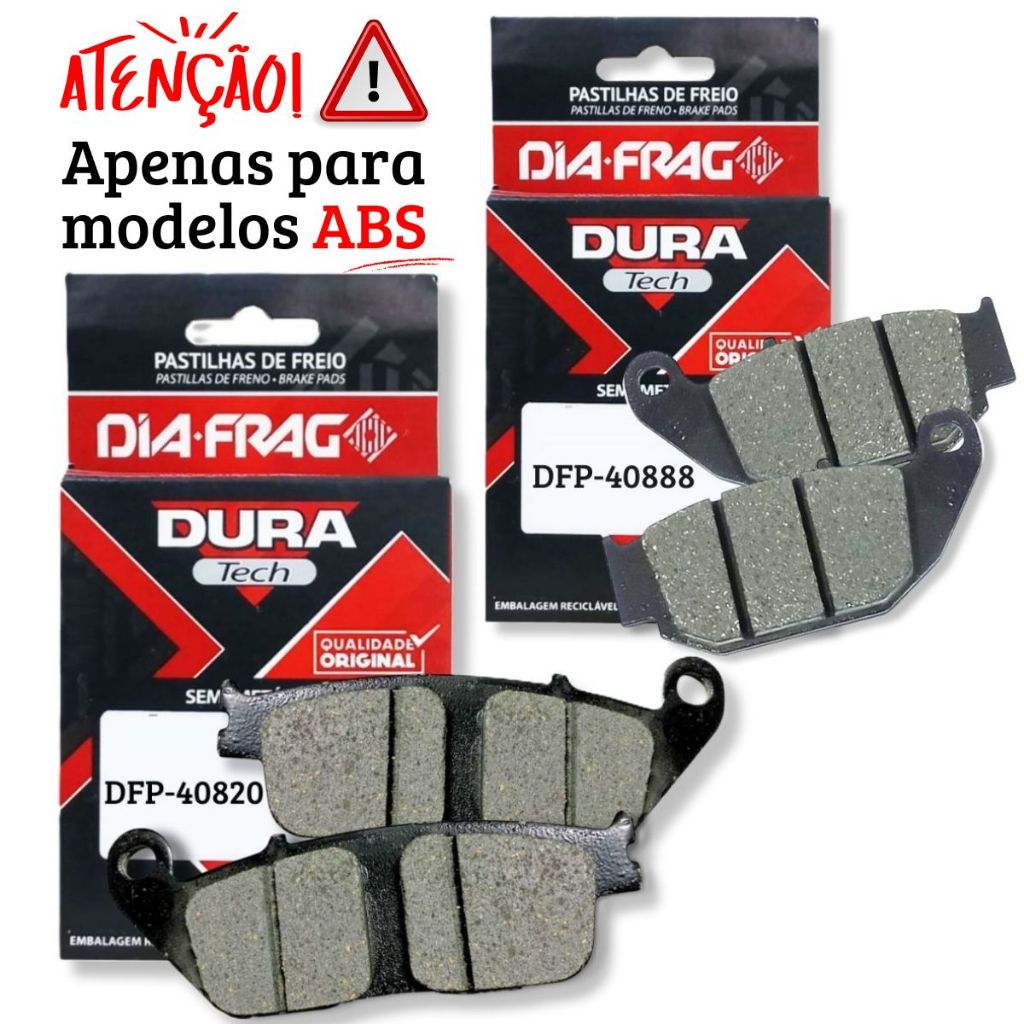 Kit Pastilhas de Freio Cb 250f Twister / Cb 300f Twister Com Abs Diafrag em Oferta na Shopee