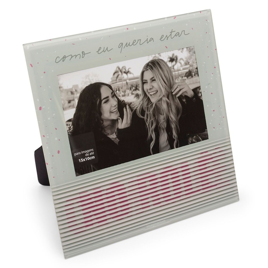 Porta Retrato Foto 15x10 Aniversário Lembrança Amizade Decorativo Como Eu Queria Estar Imaginarium em Oferta na Shopee